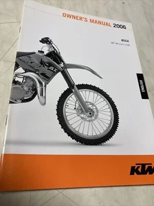 KTM 85SX 85 SX 2006 Manual User Owner Notice - Picture 1 of 8