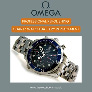 OMEGA BATTERY/POLISHING SERVICE - Professional Wristwatch Restoration - Picture 1 of 11
