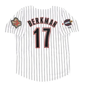 Lance Berkman Houston Astros Home White 2005 World Series Jersey Men's (S-3XL) - Picture 1 of 7