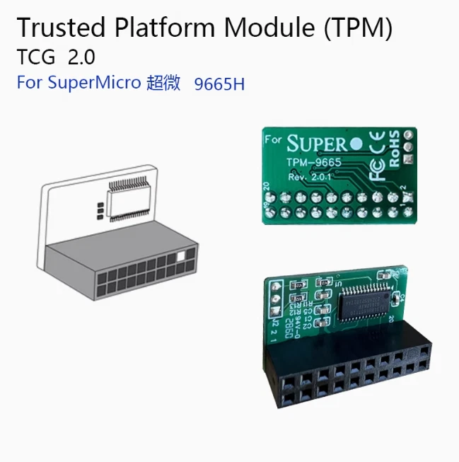 Supermicro X10 AOM-TPM-9665H TPM 2.0 Security Trusted Platform - Image 1 of 1