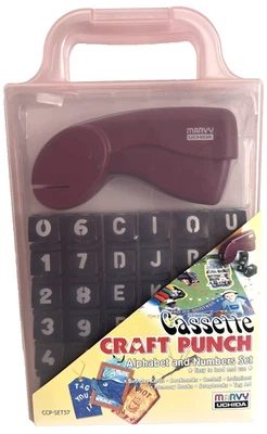 New Marvy Uchida Cassette Craft Punch 36 Pc Alphabet & Numbers CCP Set37 Easy! - Image 1 of 4