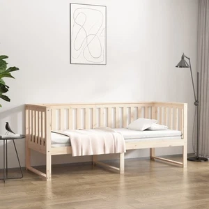 Braunes Tagesbett aus massiver Kiefer 75x190 cm Sofa & Bett für Gäste - Bild 1 von 5