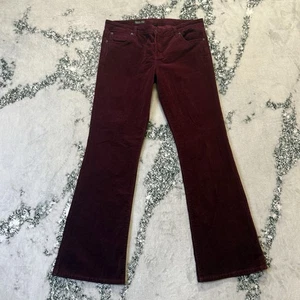 Kut From The Kloth Corduroy Pants Womens Size 16 Maroon Karen Baby Bootcut - Picture 1 of 12