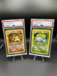 Sequential Base Set Charizard PSA 3 + Venusaur PSA 6 - Picture 1 of 2