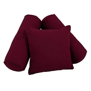 Blazing Needles Double-corded Solid Twill Throw Pillows with Inserts (Set of 3) - Picture 1 of 1