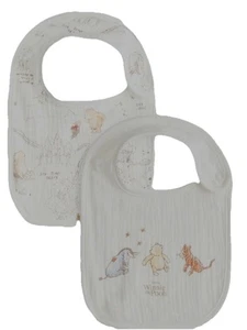 Baby Disney Winnie Puuh Lätzchen X2 100% Baumwolle - Bild 1 von 1