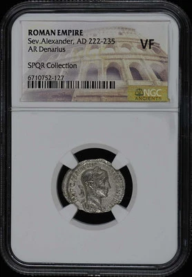 Sev.Alexander, AD 222-235 ROMAN EMPIRE AR Denarius NGC VF20 - Image 1 of 2