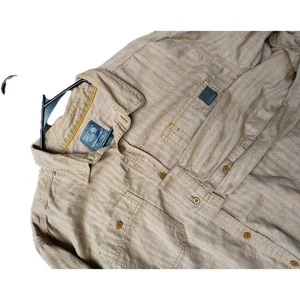 Mountain Hardwear Shirt Mens XL Tan Beige Long Sleeve Button Up Collared Pockets - Picture 1 of 9