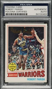 Robert Parrish Signed 1977-78 Topps #111 Golden State Warriors Rookie Card PSA - Picture 1 of 2