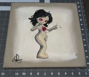 Vintage CLAY DAVIS Original Gemälde signiert New Orleans Kunst 12" x12" Leinwand #MDG - Bild 1 von 14