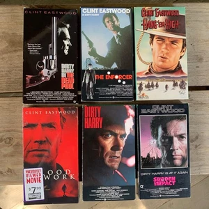 VHS Clint Eastwood Movies Lot Dirty Harry The Dead Pool Hang ‘em High Like New - Picture 1 of 2