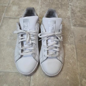 Adidas Stan Smith White Silver Youth Size 7 - Picture 1 of 10