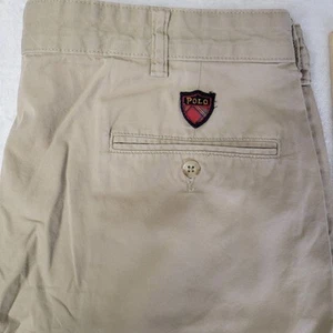Pantalones Cortos de Golf Chinos Plisados Vintage Polo Ralph Lauren Talla 36 Tostado Caqui Verano 8" - Imagen 1 de 12