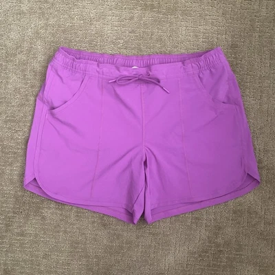 Pantalones cortos deportivos de natación Lands' End para mujer talla 12 rosa fushia púrpura con cordón Foto 1 de 4