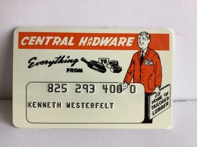 Unique central hardware credit card vintage 1980s must have - Image 1 of 2