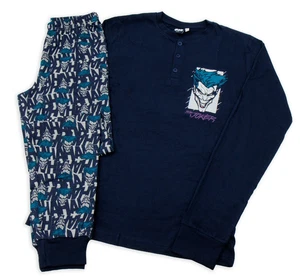 Jungen Schlafanzug Baumwolle Jersey Langarm THE JOKER Navy - Bild 1 von 5