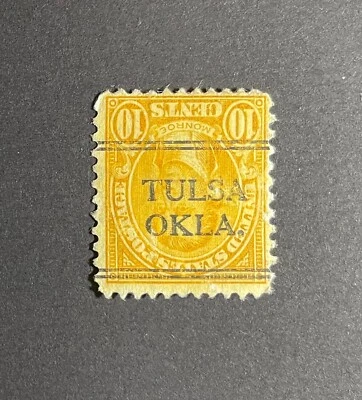 Tulsa, Oklahoma Type 241 DLE INVERT Precancel - 10 cents Monroe - U.S. #642 - OK - Image 1 of 2
