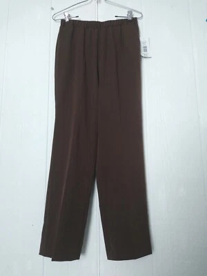 Tanjay Petites Womens 6P Brown Pants Dress Slacks Pull On Stretch Career NWT - Image 1 of 4