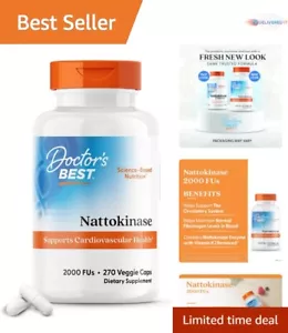 Capsule Formulated Nattokinase - 270 Vegetarian Capsules for Better Heart Health - Picture 1 of 9