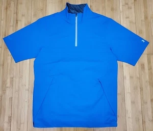 Under Armour Storm 2 Jacket Mens S/M Blue Loose Fit 1/4 Zip Golf Windbreaker - Picture 1 of 12