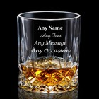 Personalised Engraved Whiskey Spirit Glass Drinking Tumbler Custom Any Text