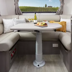 NUOVA MAPA ADJUSTABLE HEIGHT TABLE LEG WITH TURN TABLE AND SLIDE - Picture 1 of 7