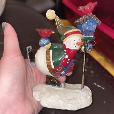Flower Factory Inc. Ice-skating Snowman With Birdhouse