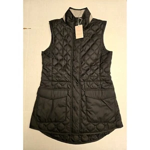 Peter Millar Women's Black Addison Quileted Travel Vest, XS - Picture 1 of 3