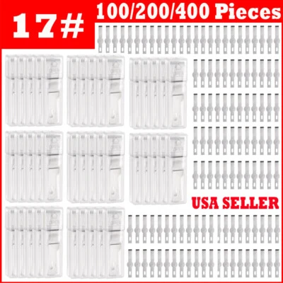 Cuchillos de acero 100/200/400 piezas talla exacta 17# para carpintería artística hágalo usted mismo Foto 1 de 4