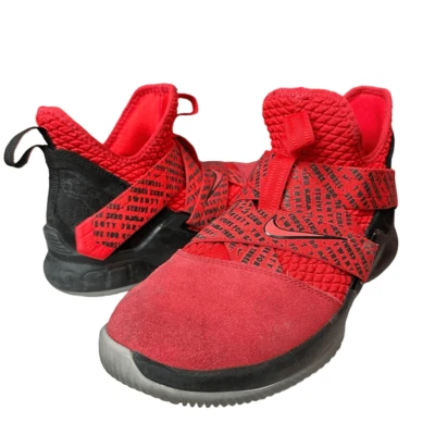 Nike Lebron Soldier 12 Rojo Gamuza Zapatos de Baloncesto Juveniles Talla 6.5Y Foto 1 de 4