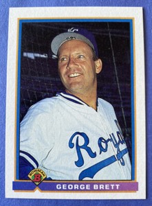 1991 Bowman George Brett Kansas City Royals Baseball Card #300