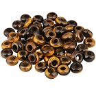 Tiger's Eye Stone Large Hole 6mm Rondelle Loose Charms European Bead Fits Brac