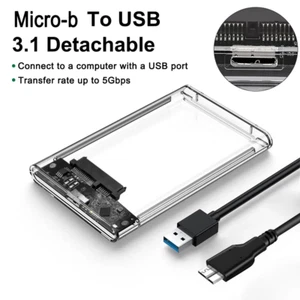 USB 3.0 - 3.1 Festplattengehäuse Externes Gehäuse Festplatte 2.5 - SATA SSD HDD - Afbeelding 1 van 22