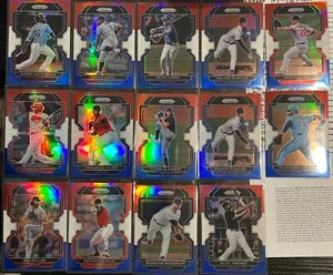 LOTE DE 14 TARJETAS RARAS - 2022 Panini Prizm Plata RWB Rojo Blanco y Azul - Imagen 1 de 3