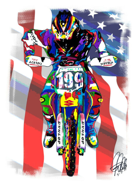 Motocross print by Tompico