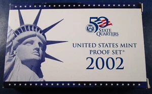 2002 Clad Proof Set w/ OGP - 10 Coins - Picture 1 of 9
