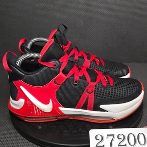 Nike LeBron Witness 7 Basketball Shoes Boys Sz 6.5 Black Red White Trainers - Picture 1 of 9