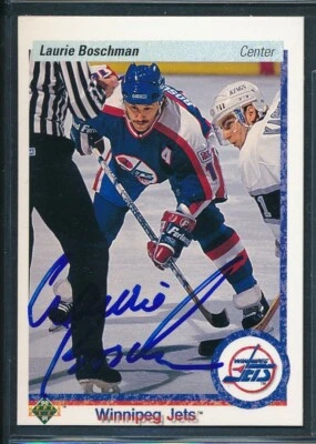Autographed 1990-91 Upper Deck Set Break #103: LAURIE BOSCHMAN Signed Auto - Image 1 of 2