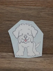 maltese dog sticker 3m Scotchcal - Picture 1 of 3