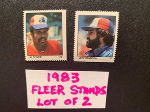 Montreal Expos 1983 FLEER STAMP LOT OF 2 MNH AL OLIVER / JEFF REARDON - Picture 1 of 1
