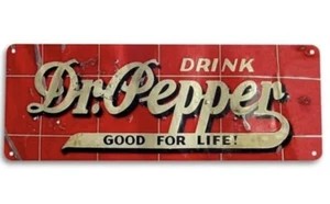 Dr Pepper Tin Sign 11x4 Inch Be A Pepper Too . Drink For Life Bar Man Cave Ad - Picture 1 of 1