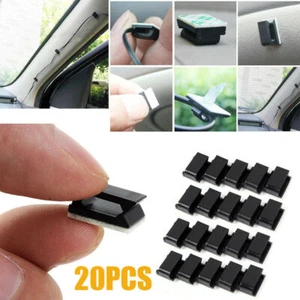 Adhesive Car Interior Accessories Wire Cord Clip Cable Holder Tie Organizer Tool - Picture 1 of 12