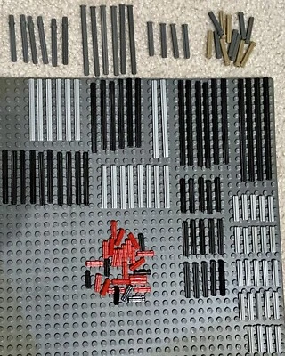 HUGE LEGO Technic Axle LOT robot Parts Mindstorms NXT Ev3 axles red Pins Gray * - Image 1 of 3