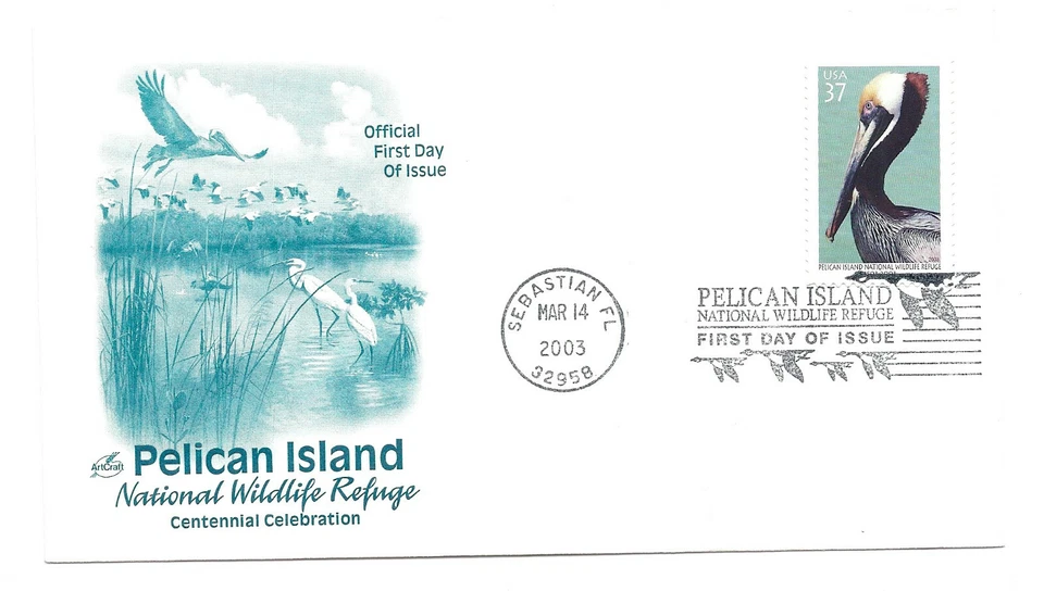 3774 37c Pelican Island ArtCraft FDC - Image 1 of 1