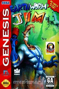 Póster de pared artístico Earthworm Jim Box Sega varios tamaños 11x17-24x36 - Imagen 1 de 1
