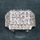 Simulated Diamond Ring 3.22 Cts. Natural White Topaz Ring Sterling Silver Ring