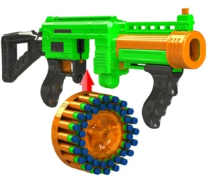 6387 Villainator Submachine Pump-Action Superdrum Dart Blaster - Compatible with - Picture 1 of 6
