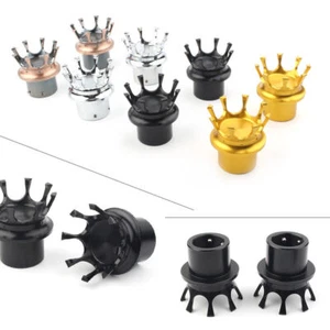 Front Axle Nut Cover Bolt Cap Crown Fit Harley XL 883 1200 Dyna Touring Glide - Imagen 1 de 16