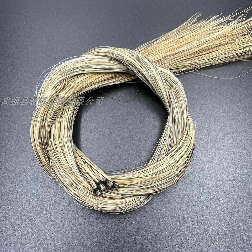 5 hanks gray horse hairs cello violin Bow hairs Mongolian Horse tail hair 80-83 - Image 1 of 1