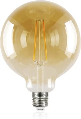2.5W Integral G125 LED Filament 1800K ES E27 Warm White Light Bulb, Lamp Bulb - Image 1 of 4